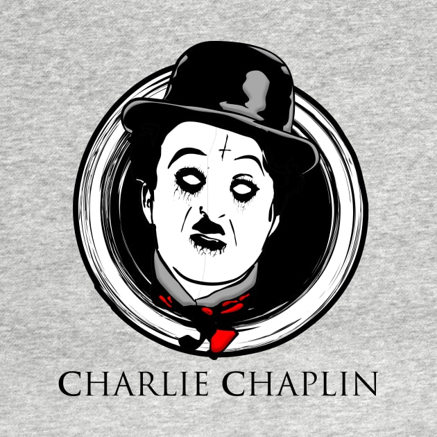 BLACK METAL CHARLIE CHAPLIN by theanomalius_merch